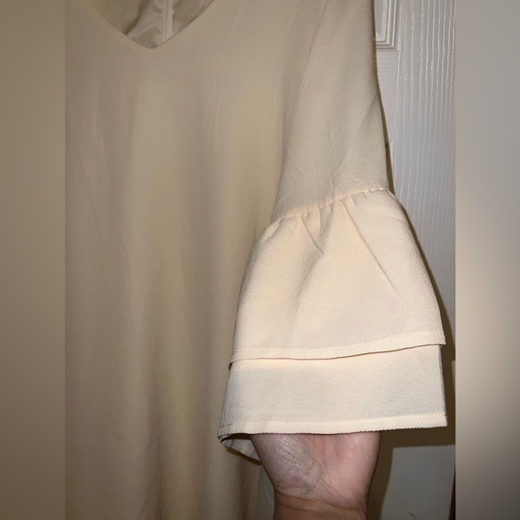 Belongsci V-Neck Flowy 3/4 Ruffle Sleeve Swing Dress Size XXL EUC - Picture 2 of 6